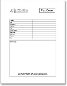 Generic business fax cover letter template