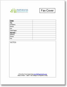 Generic business fax cover letter template