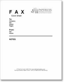 Fax cover letter sample free
