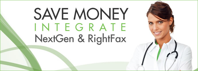 RightFax integrates with NextGen for cost-effective and HIPAA compliant delivery of PHI
